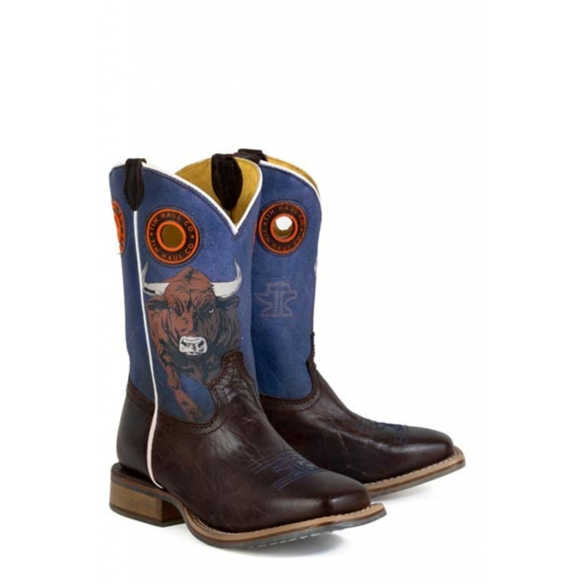 Tin Haul Little Kids Raging Bull Square Toe Boots