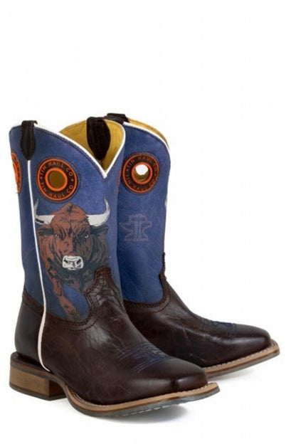 Tin Haul Little Kids Raging Bull Square Toe Boots