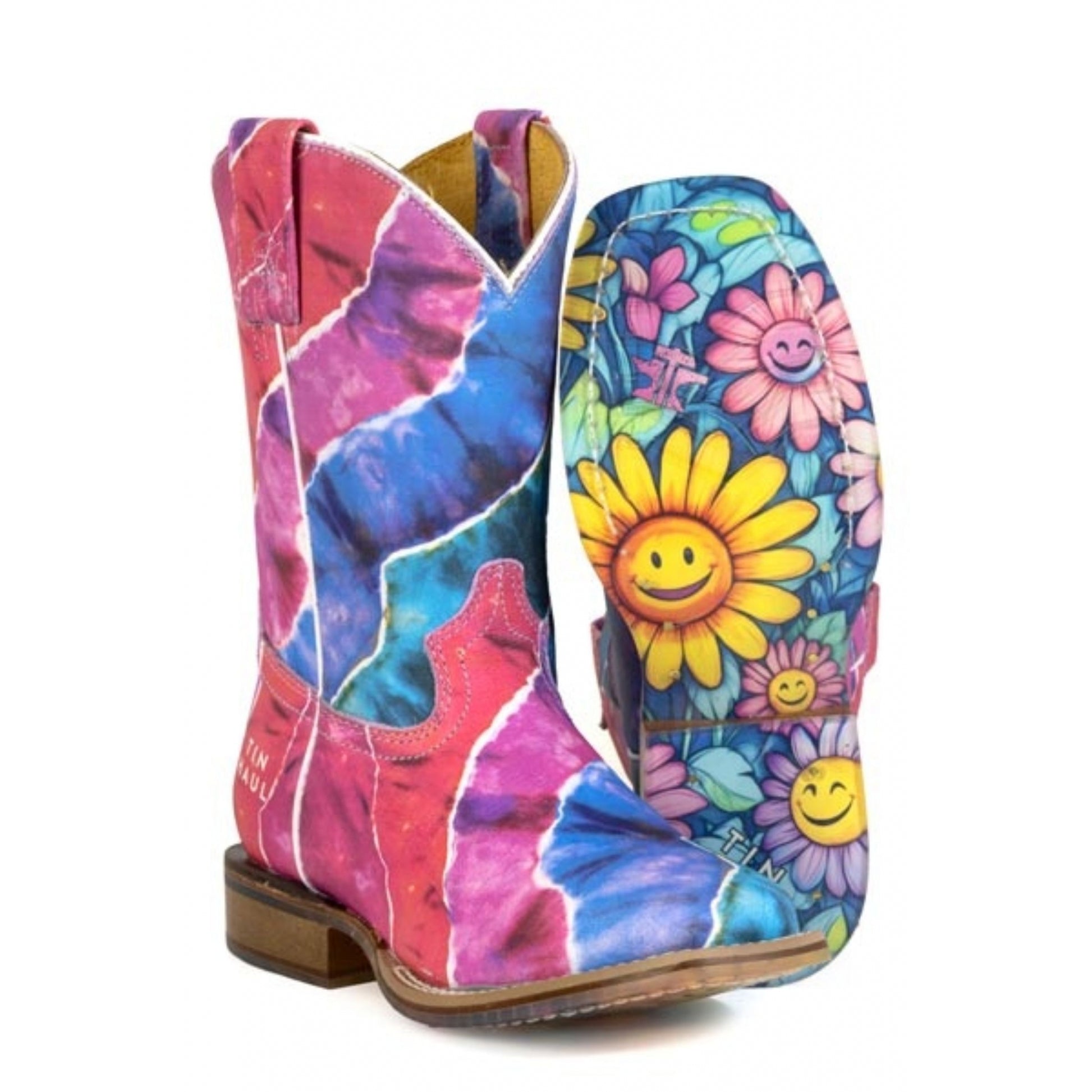 Tin Haul Little Kids Kaleidoscope Square Toe Boots