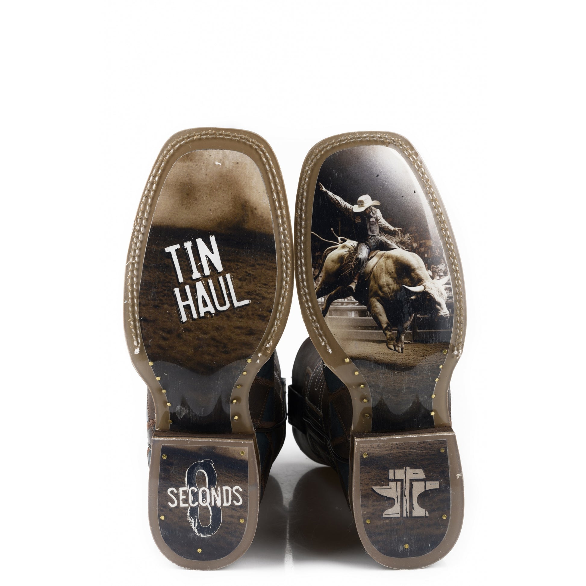 Tin Haul Mens Check Me Out Square Toe Boots