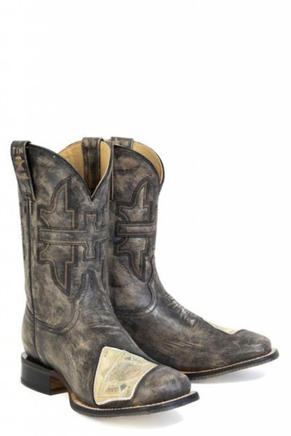 Tin Haul Mens Gambler Winning Square Toe Boots