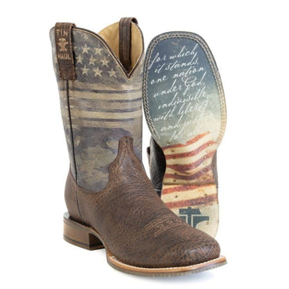 Tin Haul Mens Flag Of The Proud Square Toe Boots