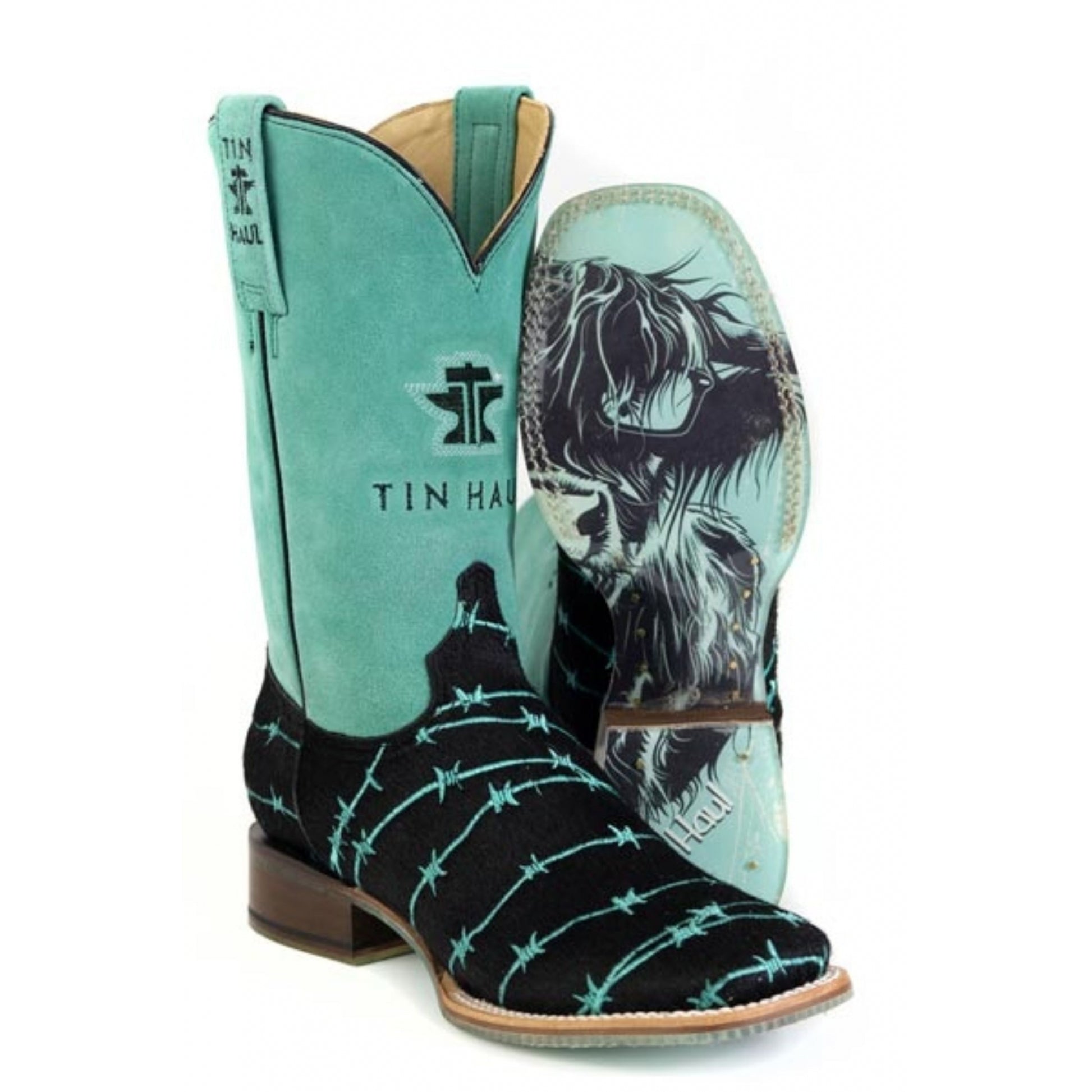 Tin Haul Ladies Barbwire Belle Square Toe Boots