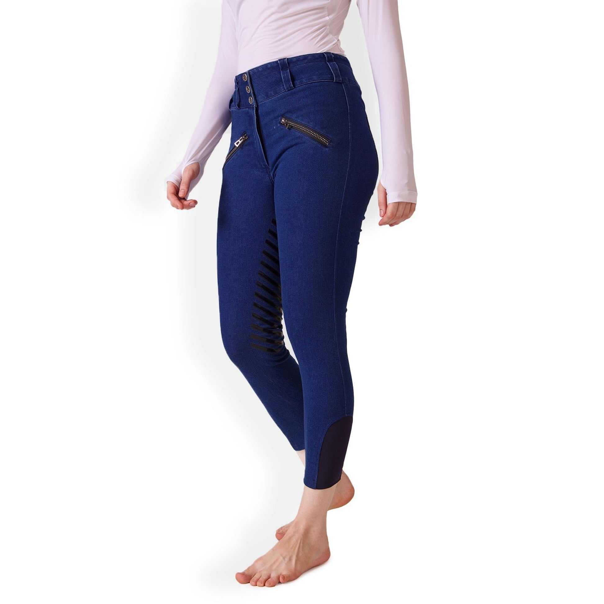 Equine Couture Ladies Denim and Diamonds Stretch Riding Breeches