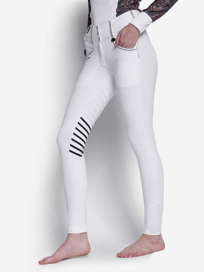 Equine Couture Ladies Saddle Stitch Extended Knee Patch Breeches