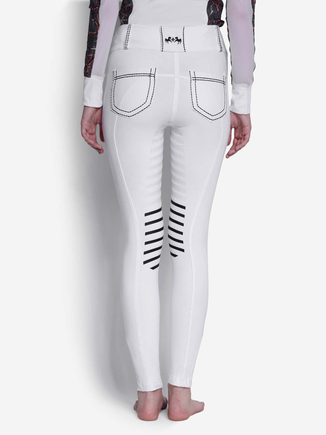 Equine Couture Ladies Saddle Stitch Extended Knee Patch Breeches