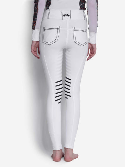 Equine Couture Ladies Saddle Stitch Extended Knee Patch Breeches