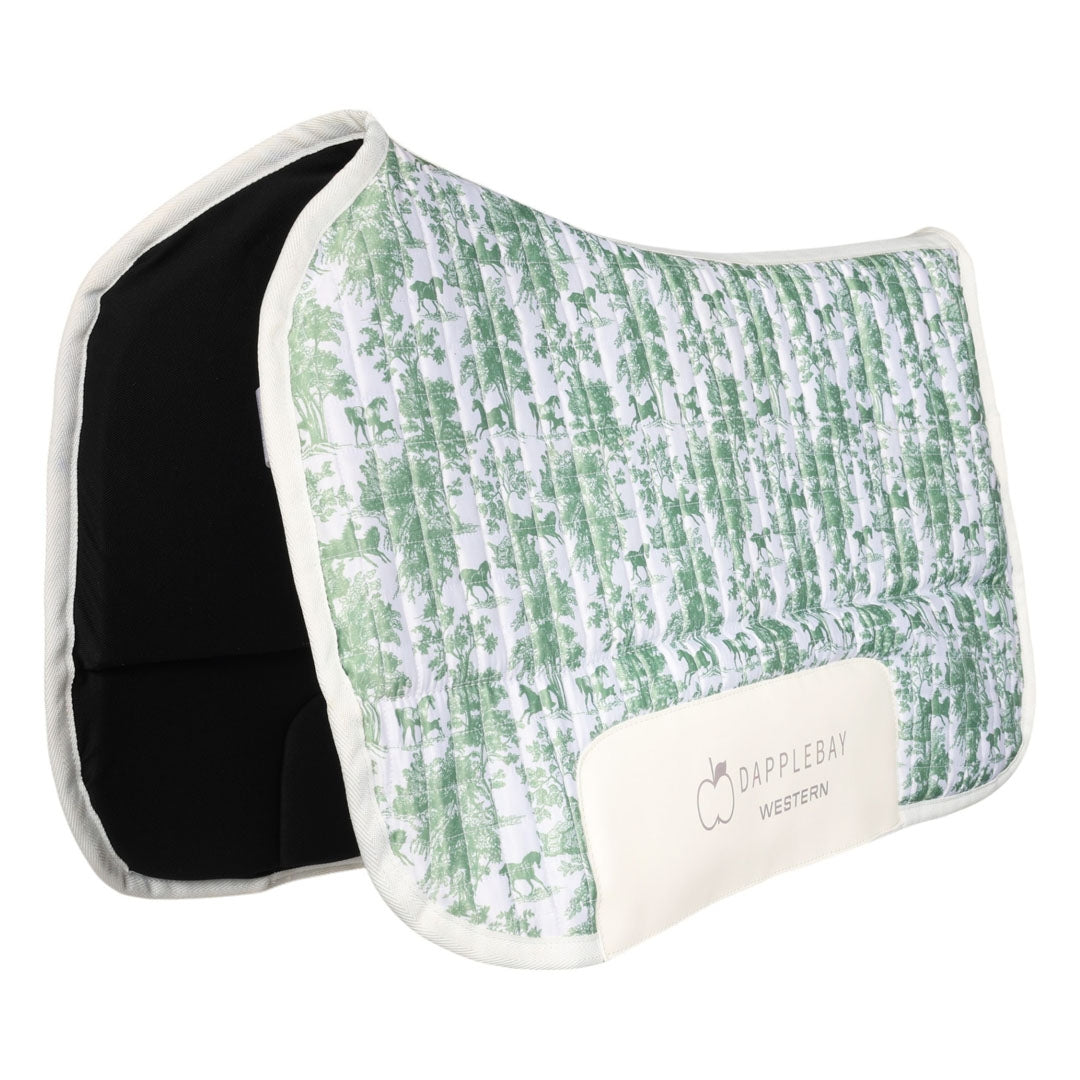 Dapplebay Equestrian Toile Western Saddle Pad - Thumbnail 4