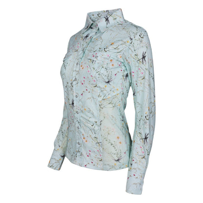 Dapplebay Ladies Dragonfly Meadow Button Down Western Shirt