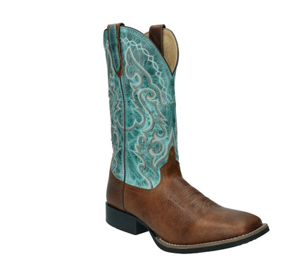 Smoky Mountain Mens Houston Square Toe Leather Boots