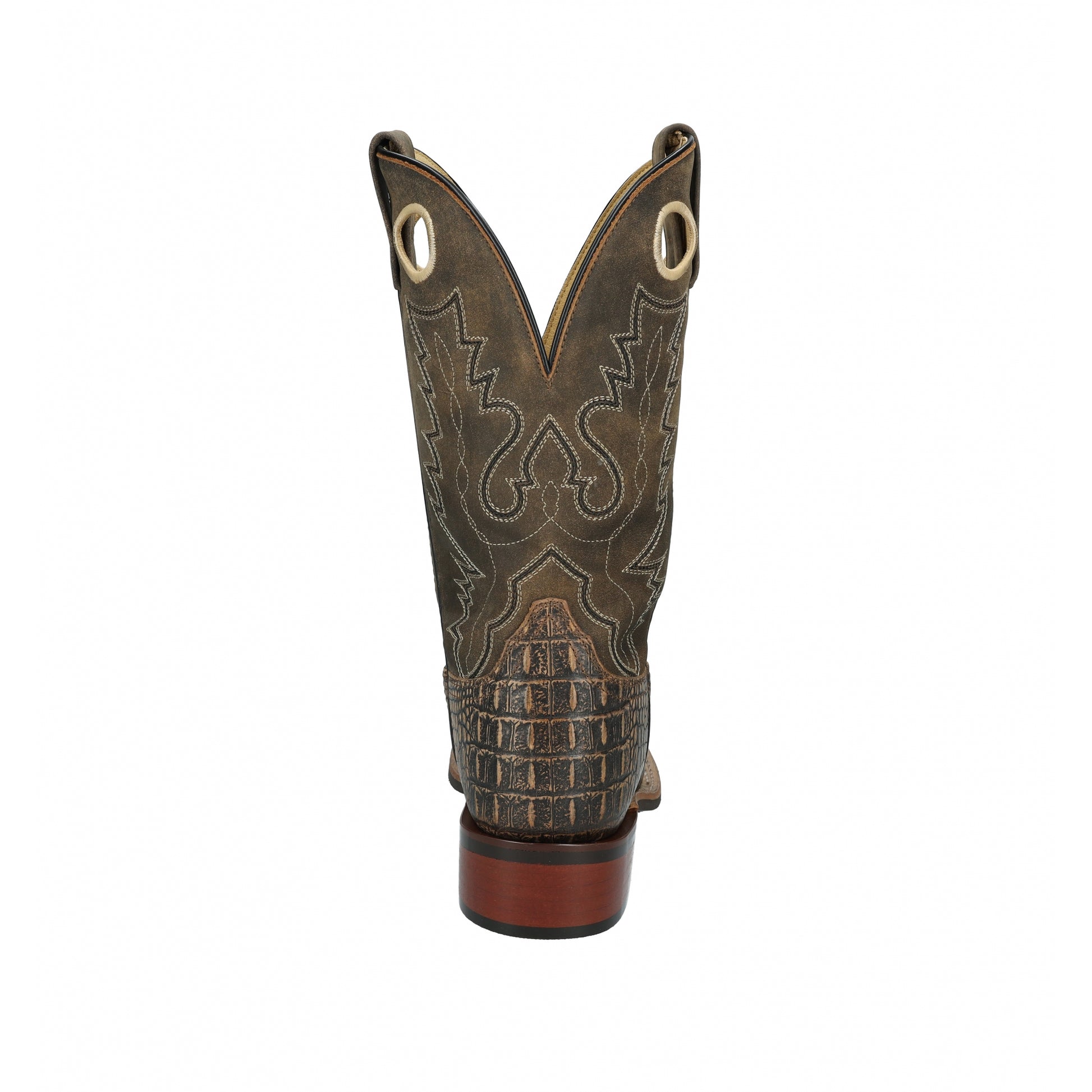 Smoky Mountain Mens Gator Square Toe Leather Boots