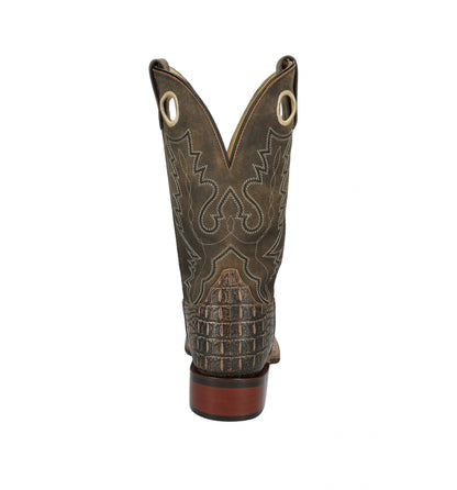 Smoky Mountain Mens Gator Square Toe Leather Boots