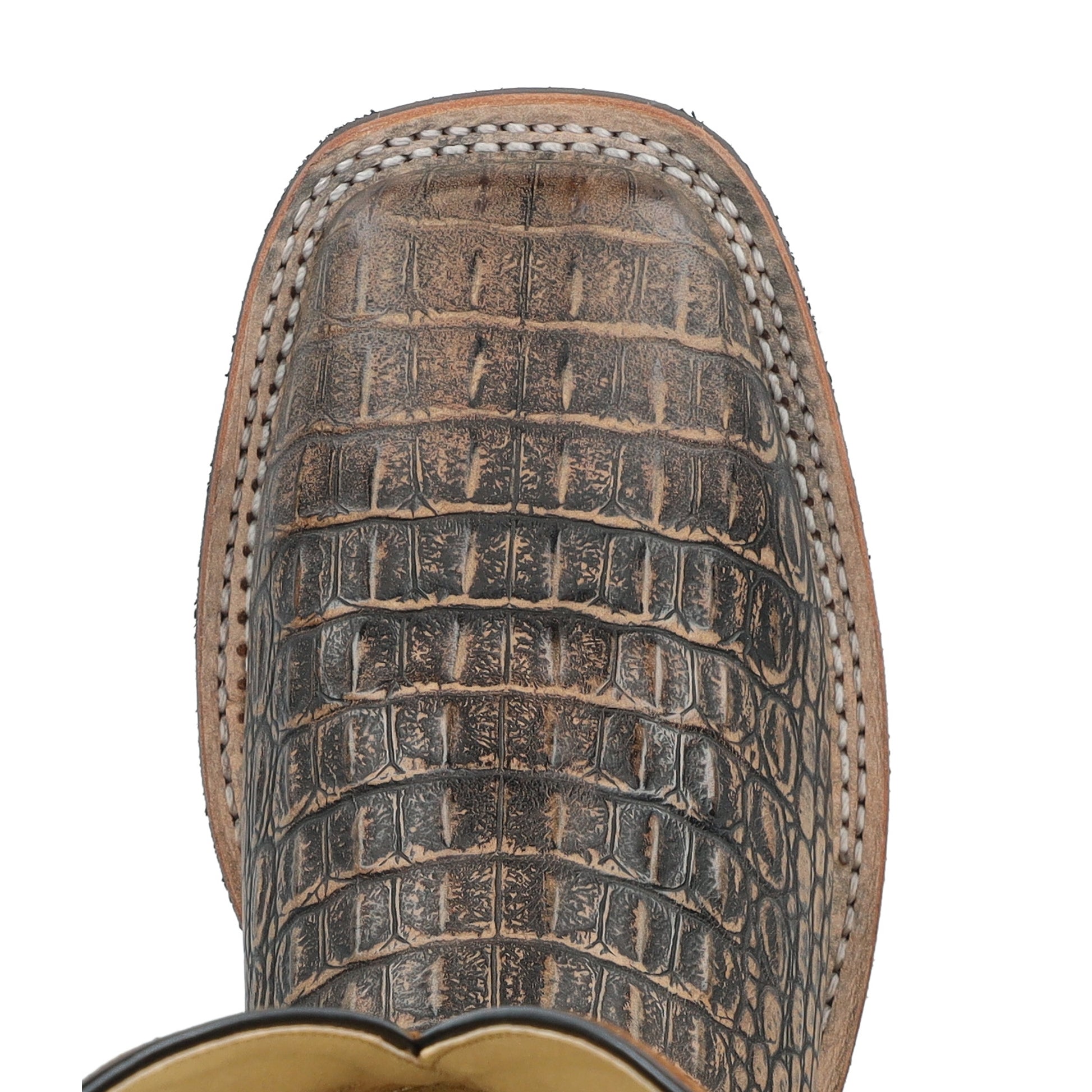 Smoky Mountain Mens Gator Square Toe Leather Boots