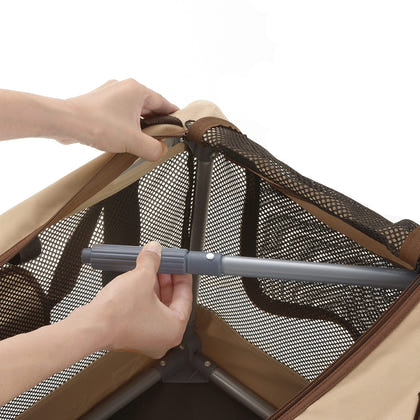 Richell Foldable Travel 3-Way Pet Crate