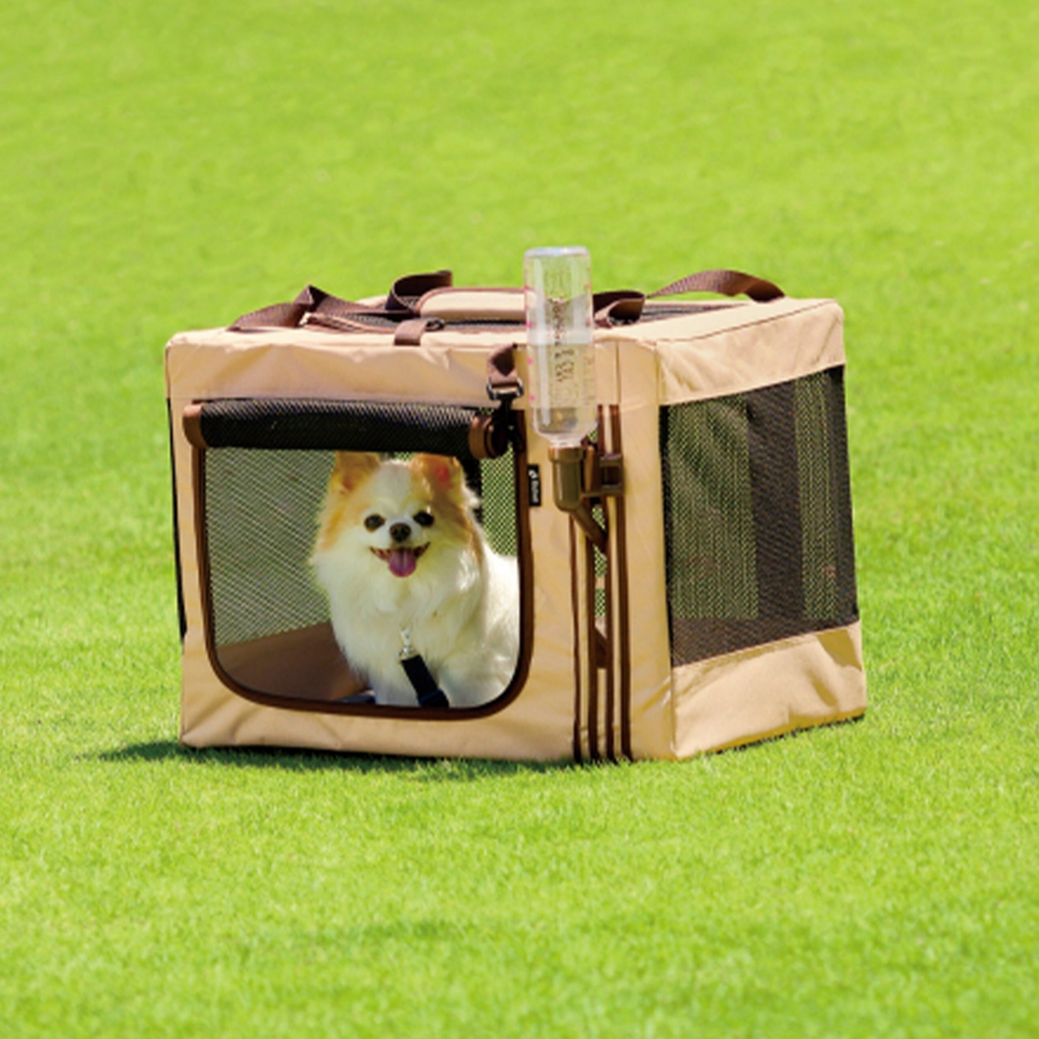 Richell Foldable Travel 3-Way Pet Crate