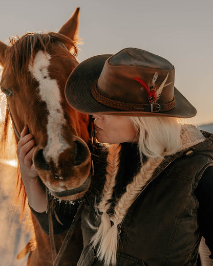 Outback Trading Frontier Forge Leather Hat