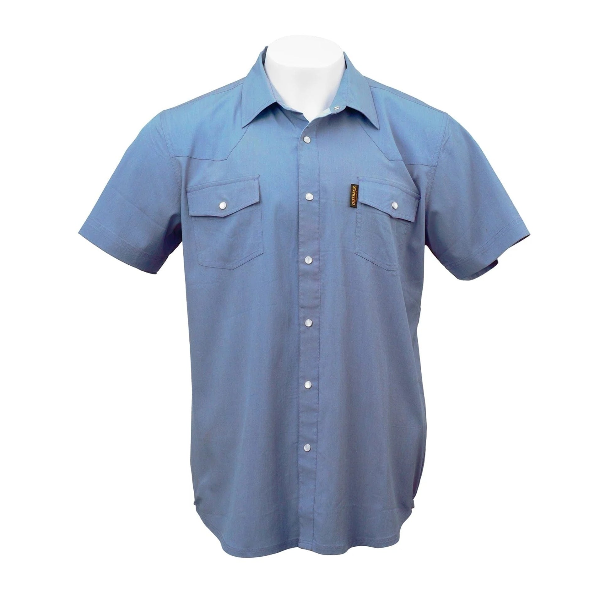 Outback Trading Mens Short Sleeve Moab Western Snap Bamboo Shirt