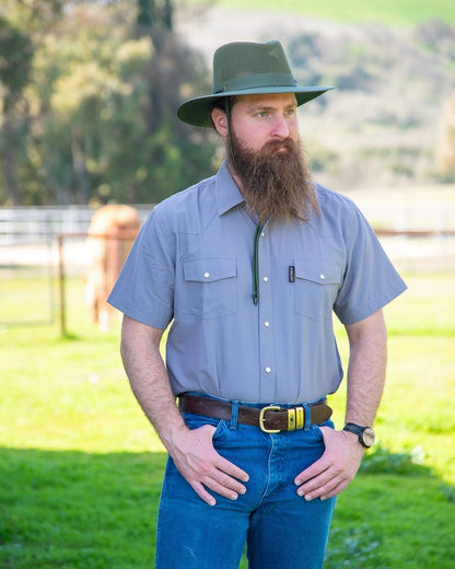 Outback Trading Mens Short Sleeve Moab Western Snap Bamboo Shirt