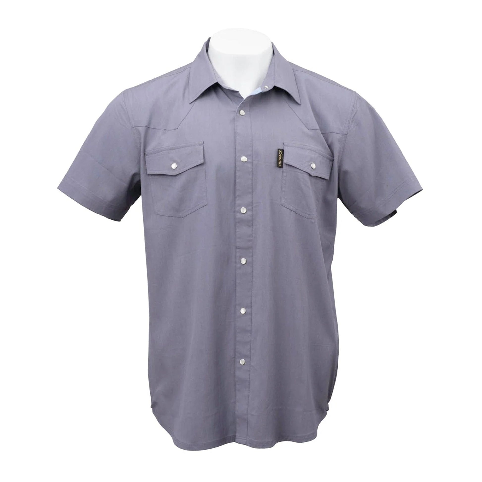 Outback Trading Mens Short Sleeve Moab Western Snap Bamboo Shirt
