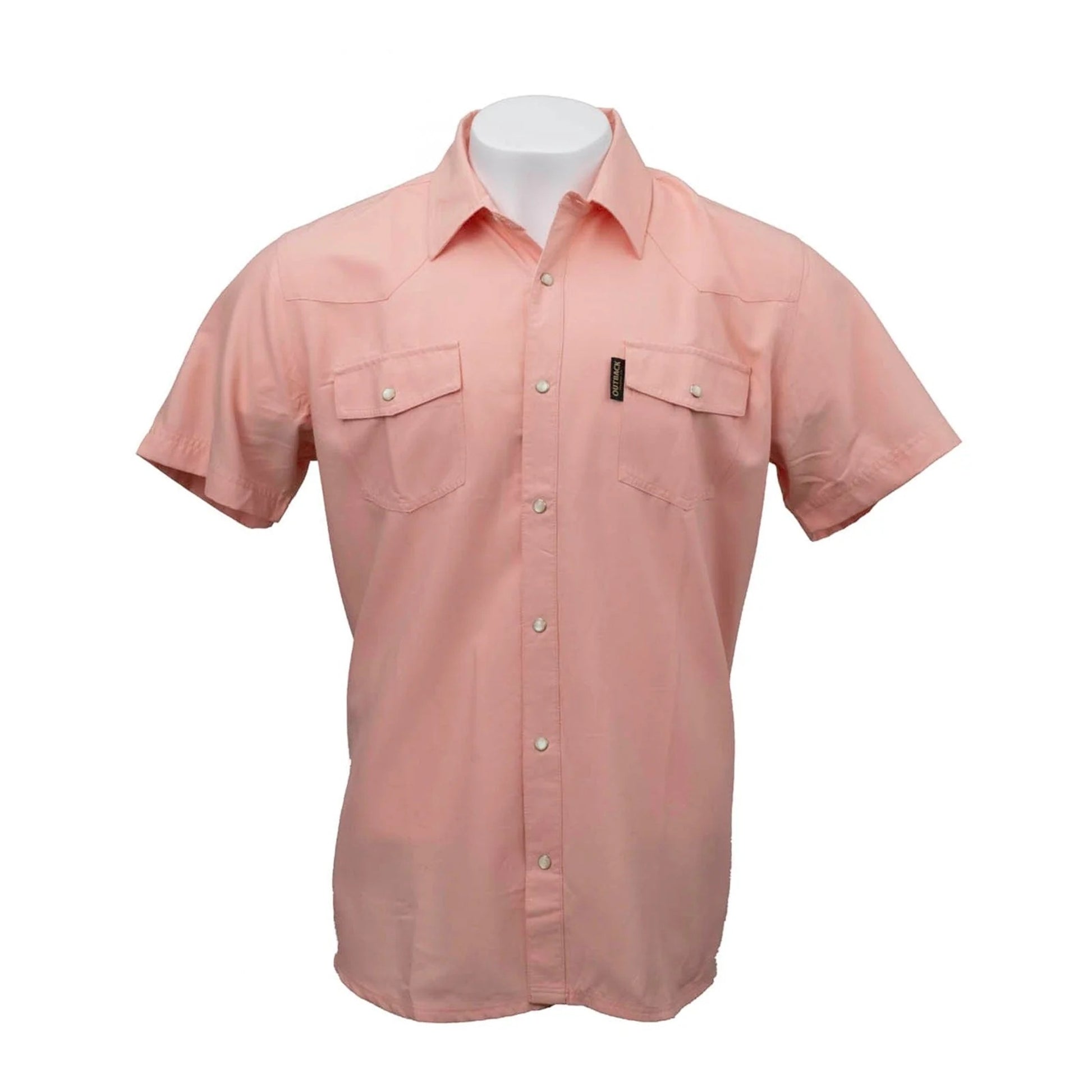 Outback Trading Mens Short Sleeve Moab Western Snap Bamboo Shirt