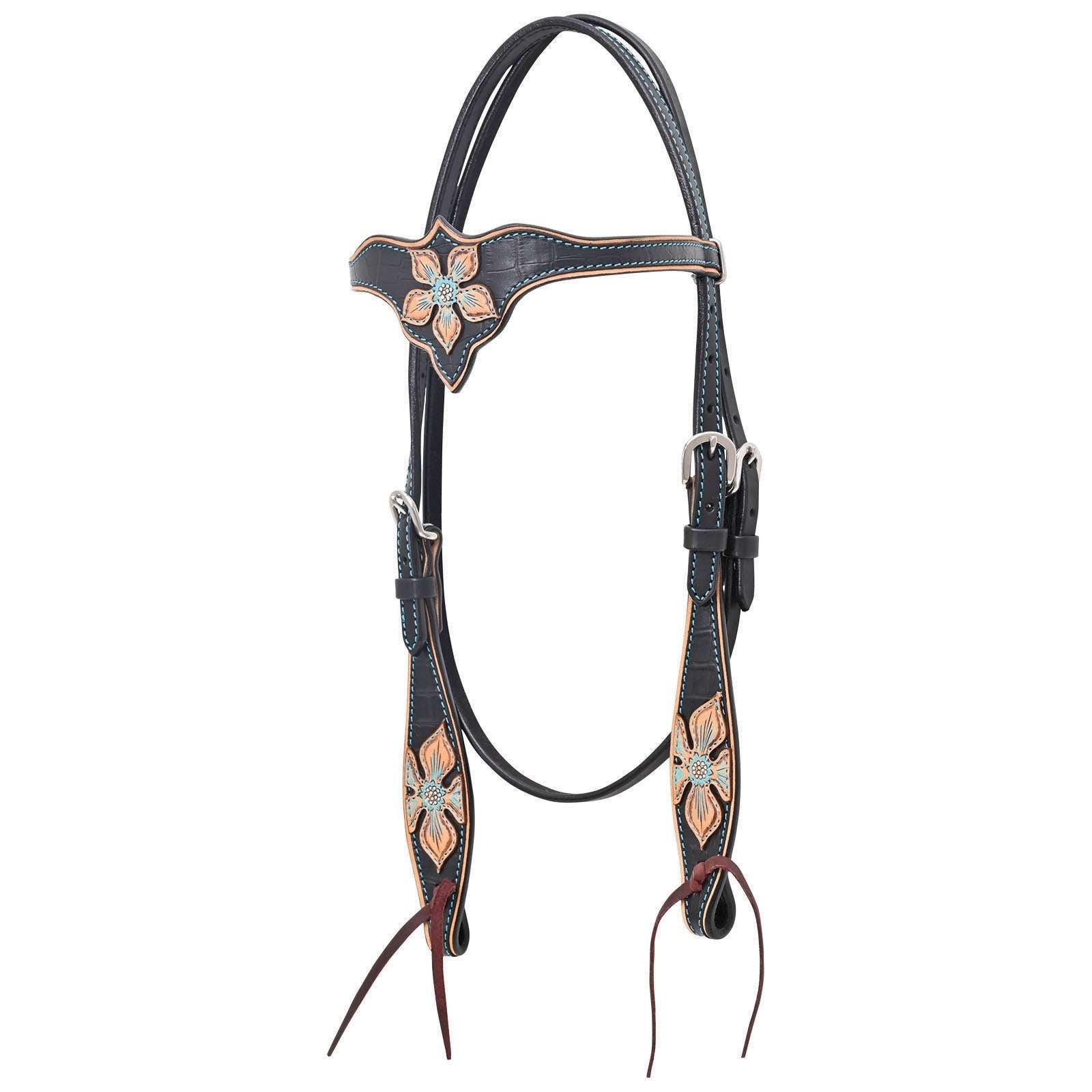 Circle Y Black Star Browband