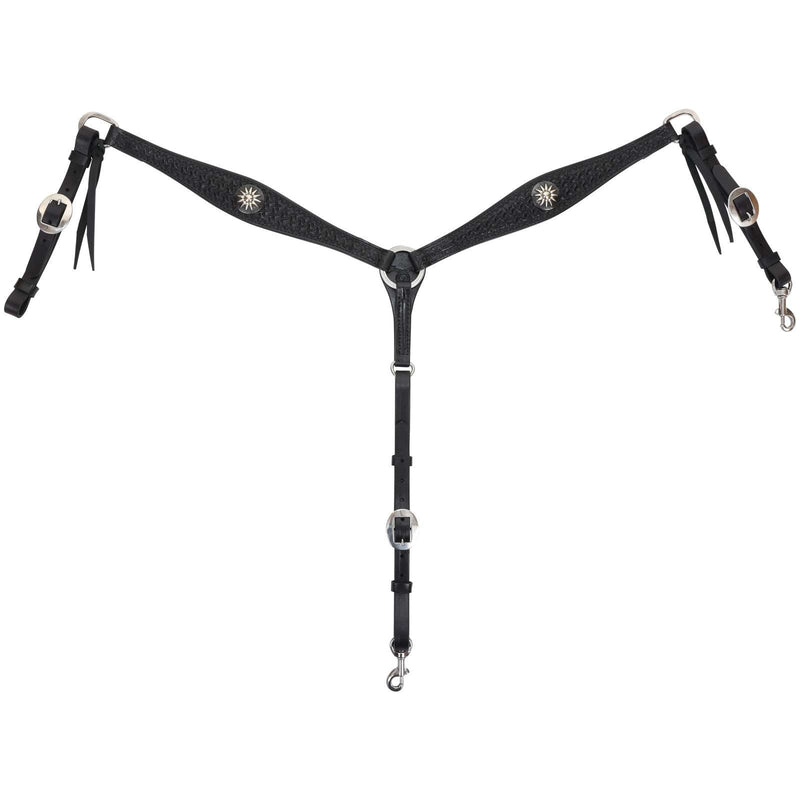 Circle Y Dark Rider Shaped Spider Breast Collar