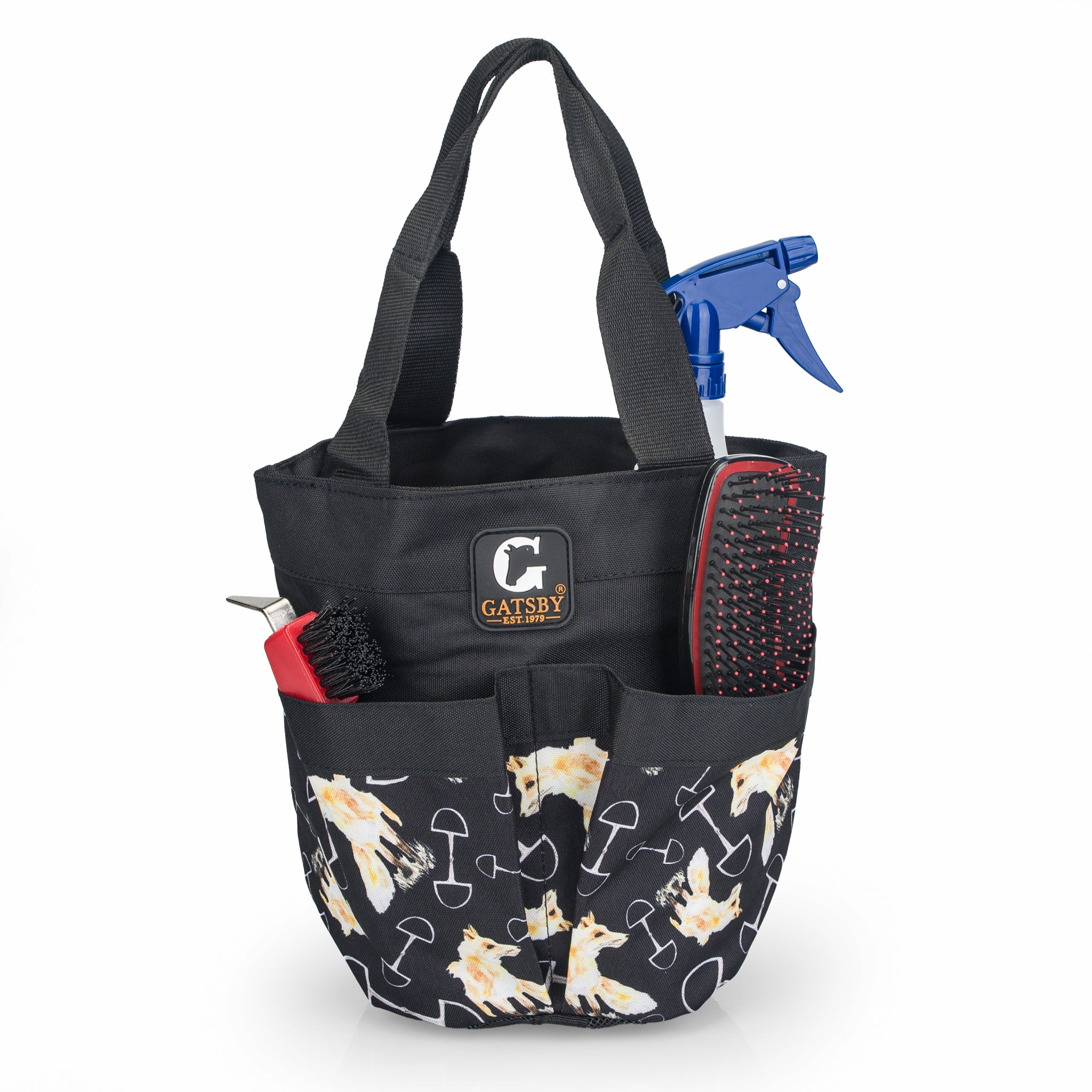 Gatsby Print Nylon Stable Tote with Mesh Bottom