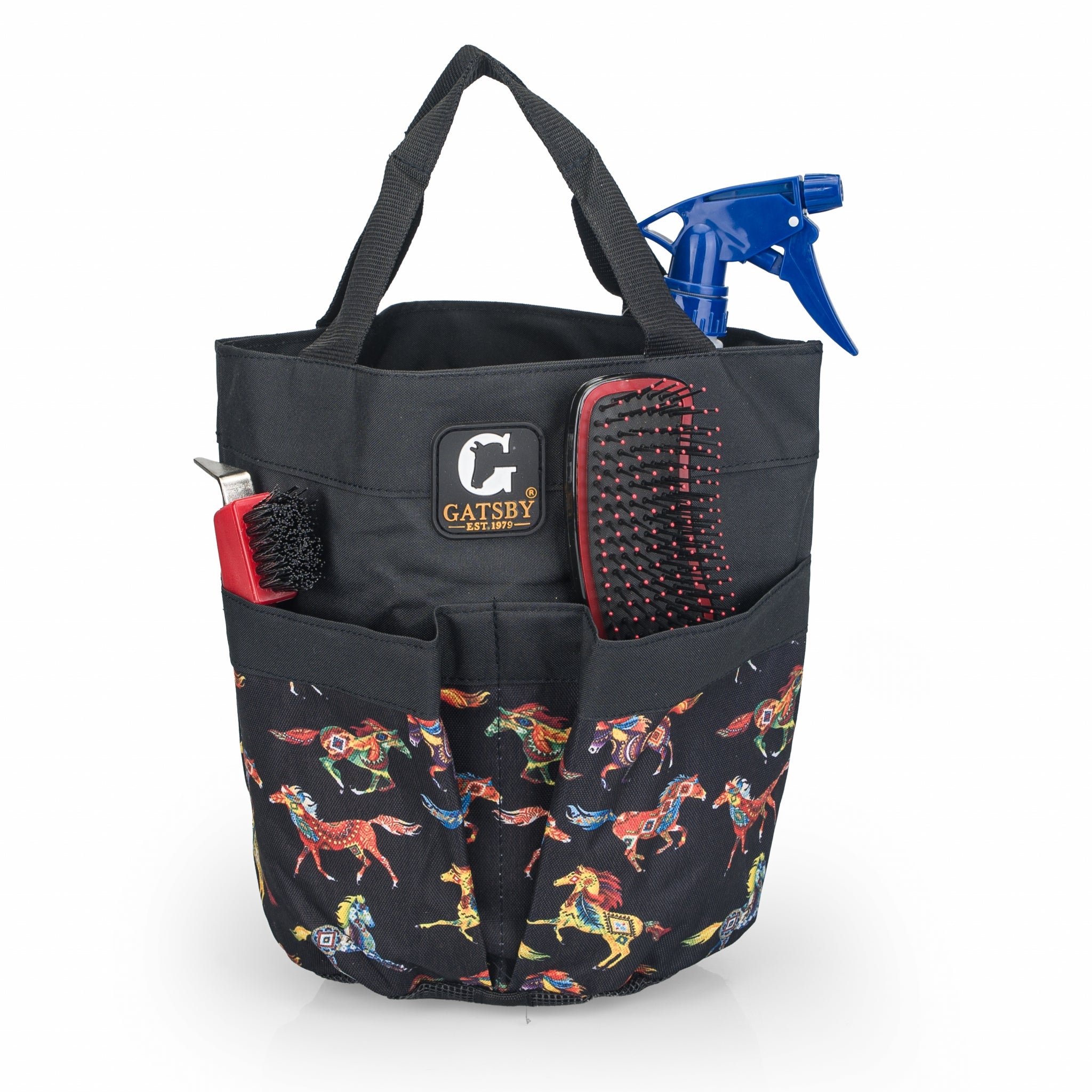 Gatsby Print Nylon Stable Tote with Mesh Bottom