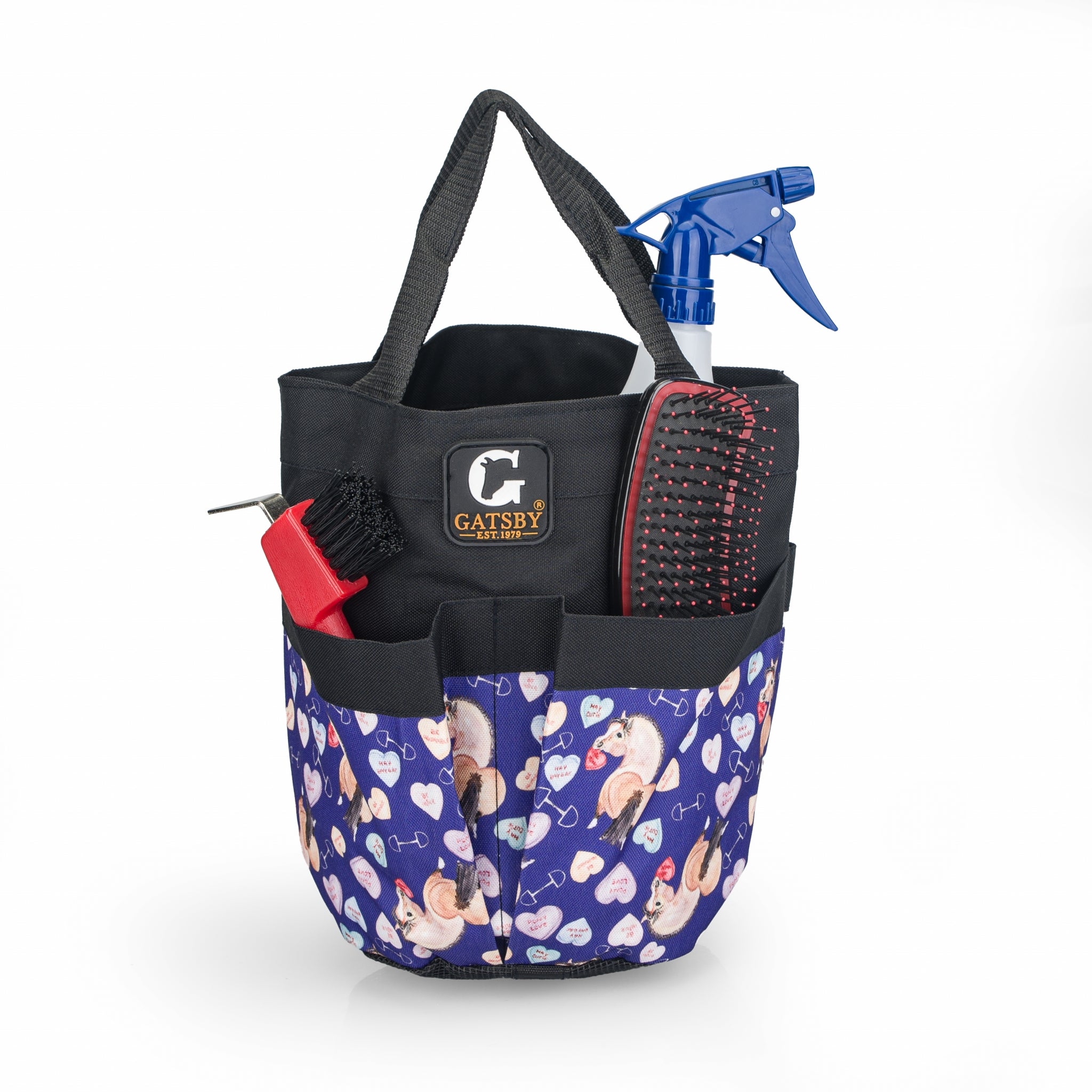 Gatsby Print Nylon Stable Tote with Mesh Bottom