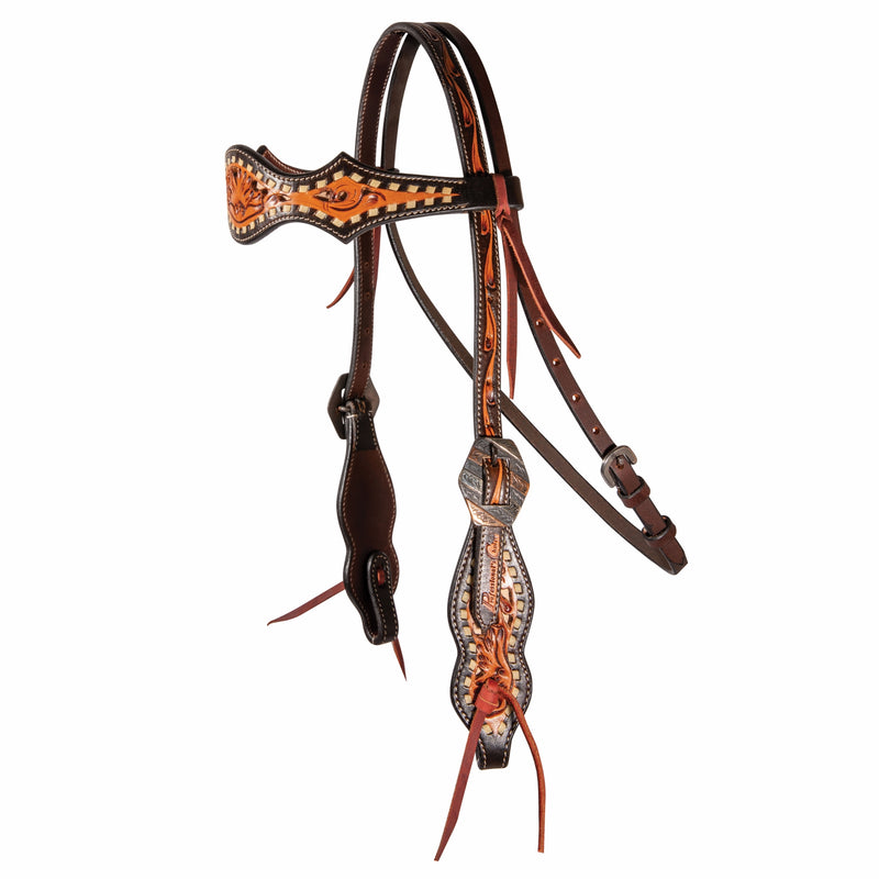 Professionals Choice Buckstitched Filigree Browband Headstall