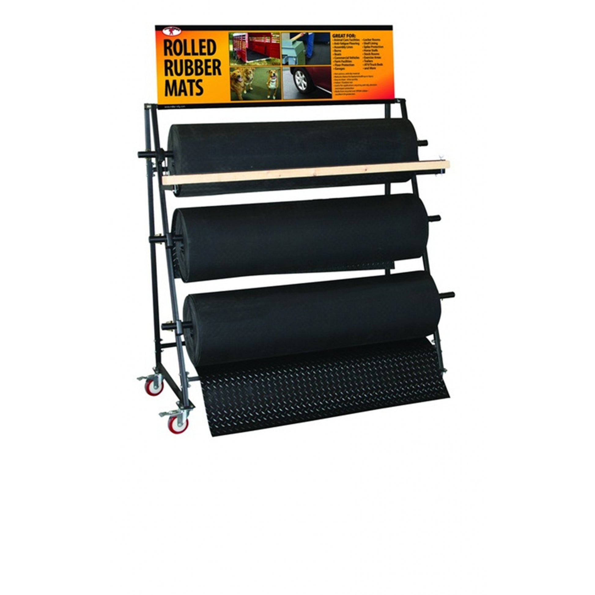 Rolled Bubber Mat Display