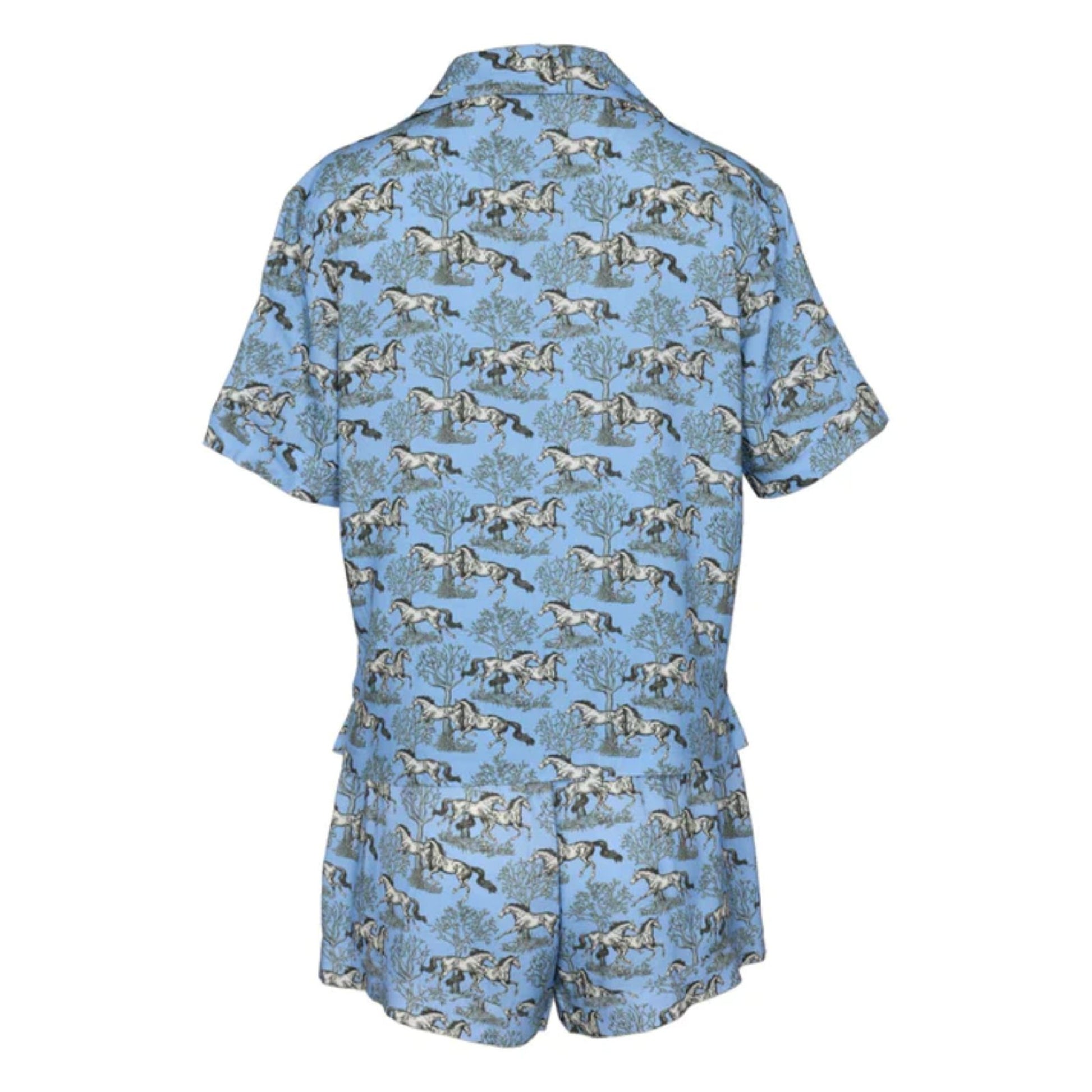 AWST Int'l Lila Loungewear Short Set-Blue Toile-L