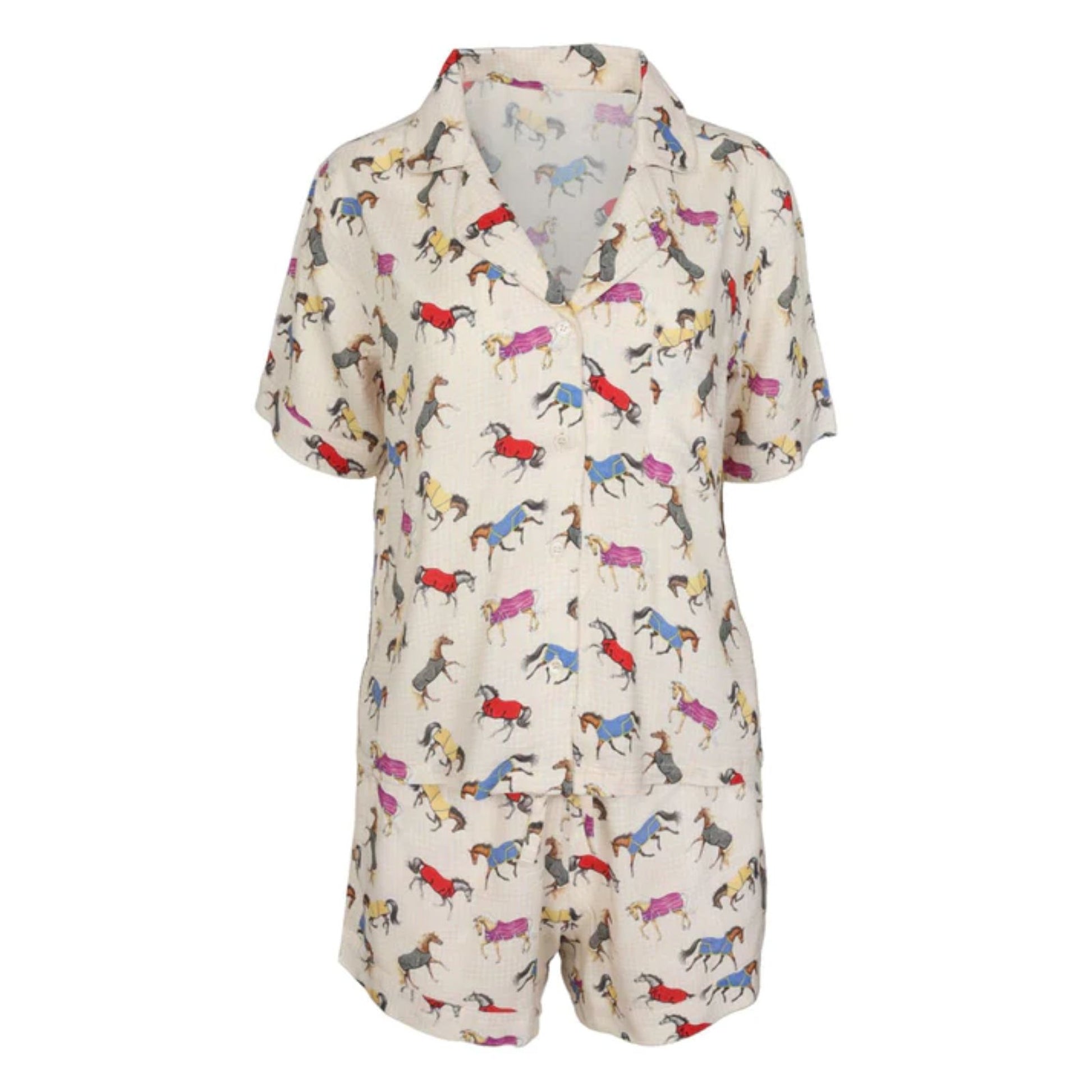 AWST Int'l Lila Loungewear Short Set-Blue Toile-L