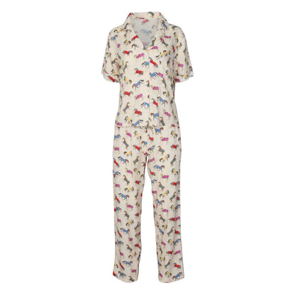 AWST Int'l Lila Loungewear Pant Set-Blue Toile-L