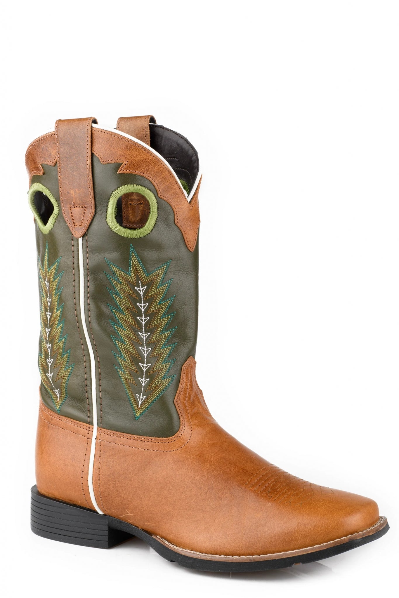 Roper Mens James Square Toe Leather Boots