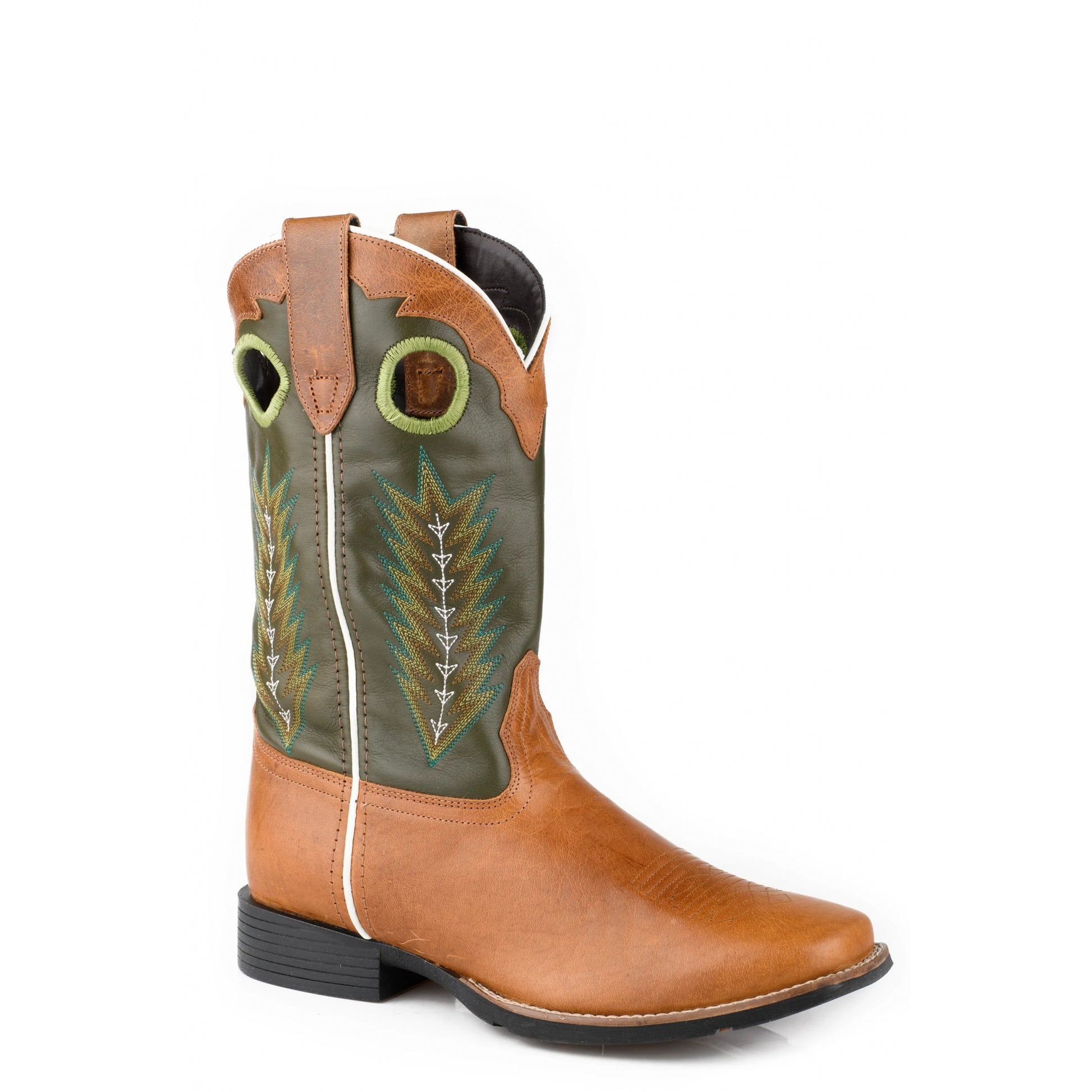 Roper Mens James Square Toe Leather Boots