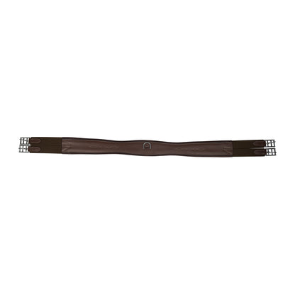 Huntley Equestrian Sedgwick Leather Fancy Stitched Padded Leather Contour Shaped Girth with Double End Elastic