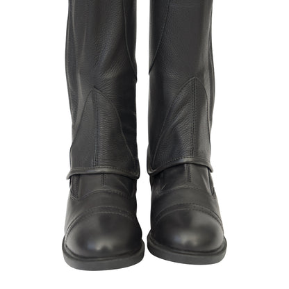 Grand Prix Kids Elite Leather Half Chaps