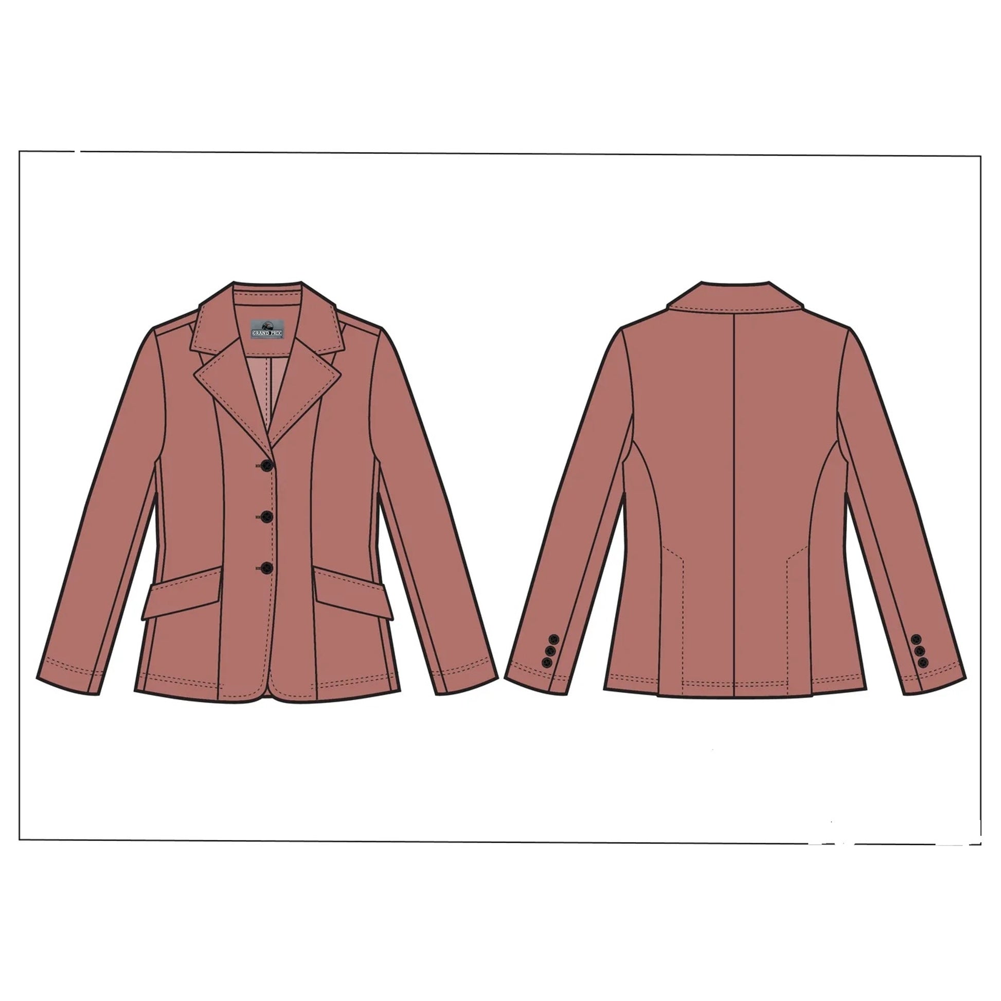 Grand Prix Ladies EQJ 3 Button NY Tech Show Coat