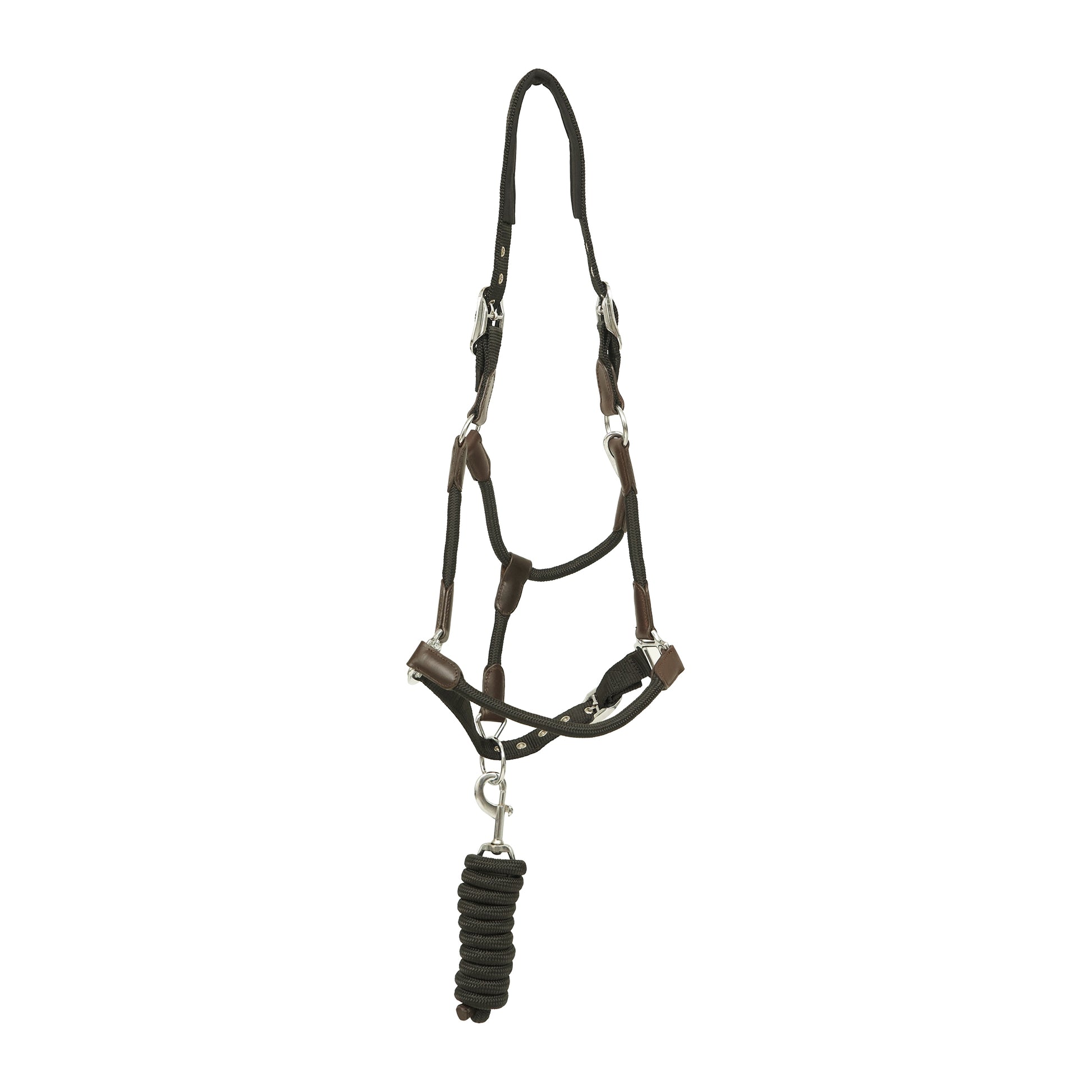 Huntley Equestrian Nylon Halter and Removable Lead with Snap