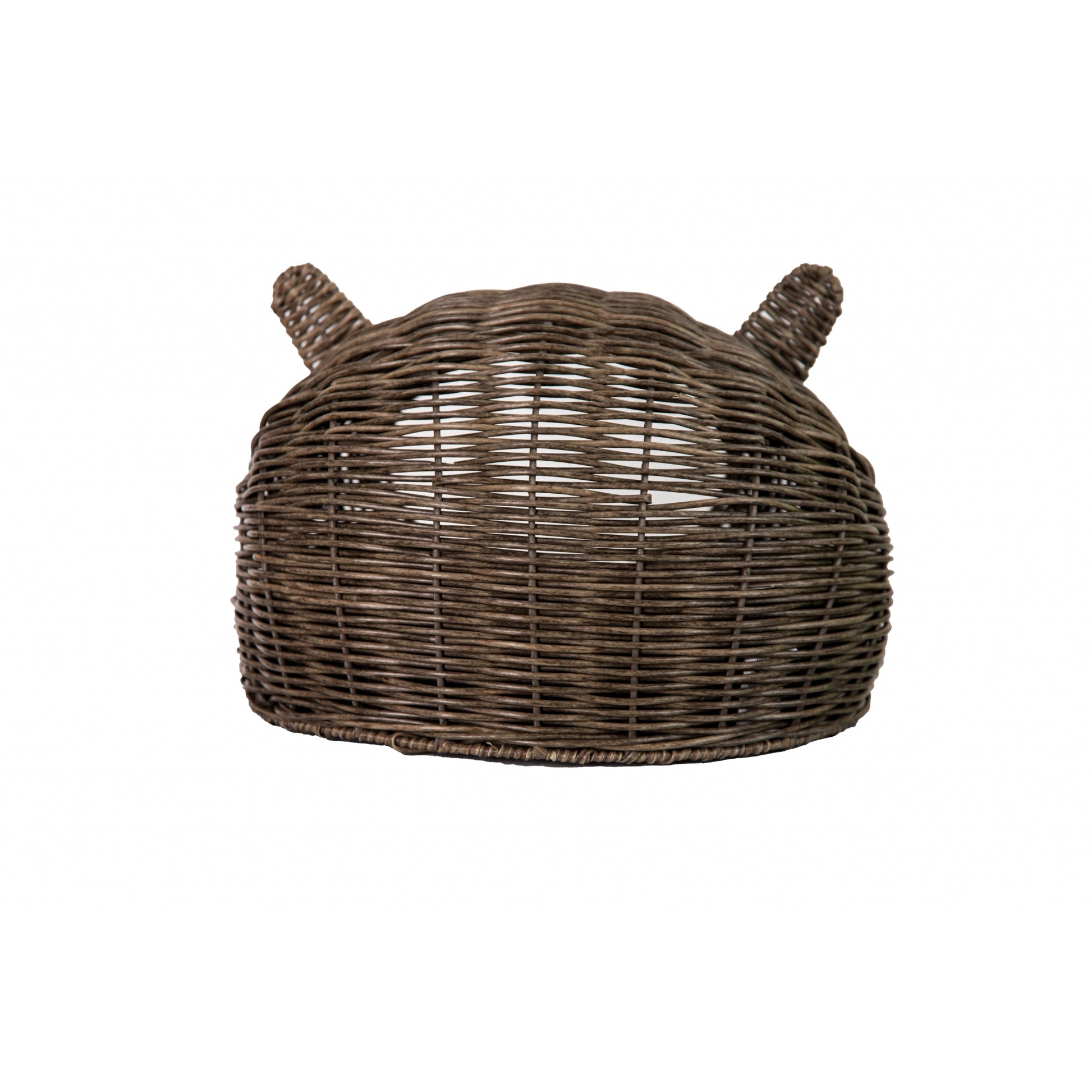 Huntley Equestrian Pet Wicker Cat Shaped Play House Pet Bed with Cushion
