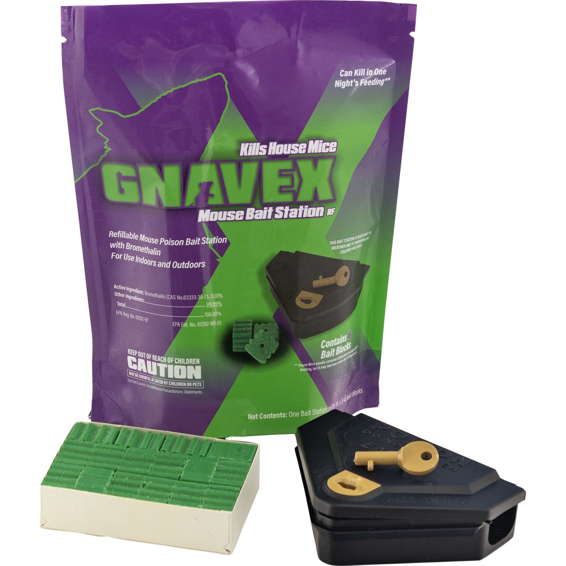 Gnavex Refillable Mouse Bait Station