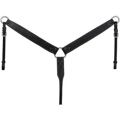Silver Royal Harness Leather Breastcollar