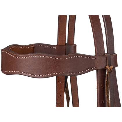 Tough1 Harness Leather Buckaroo Headstall