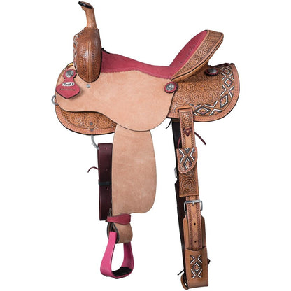 Tough1 Youth Dahlias & Diamonds Barrel Saddle