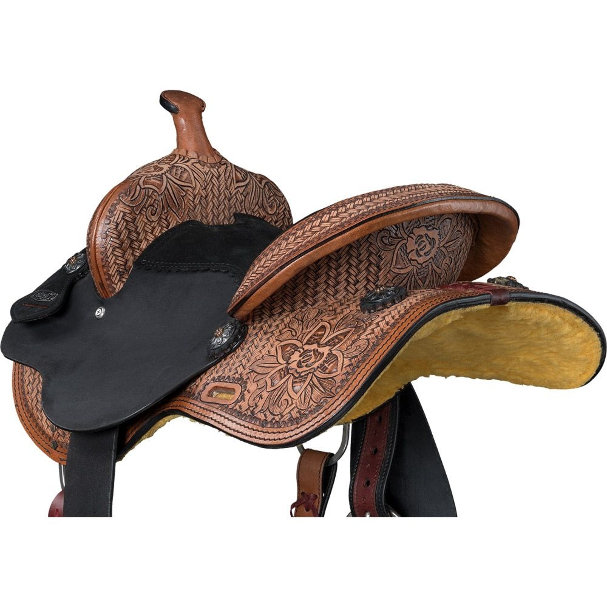 Tough1 Youth Black Lotus Barrel Saddle