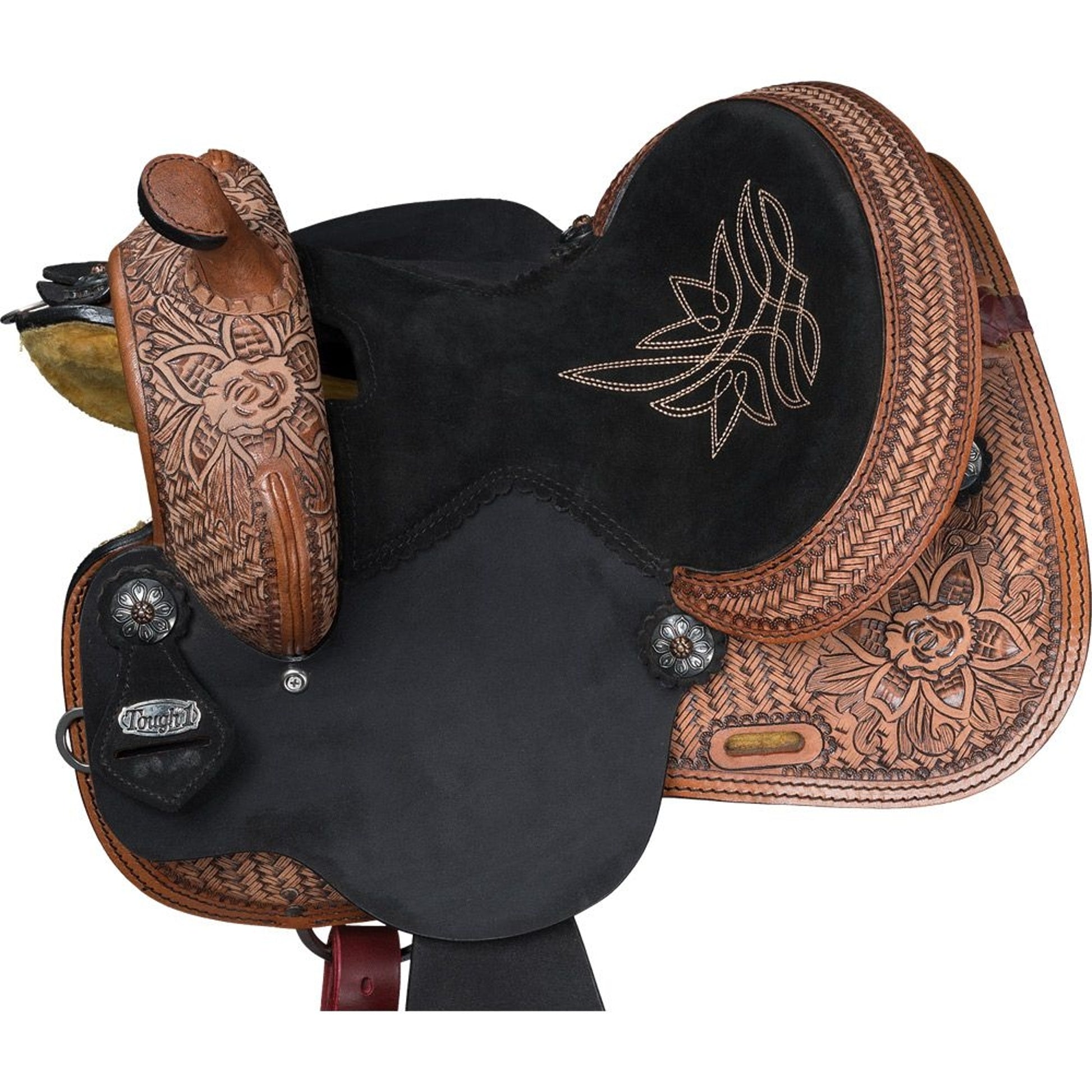 Tough1 Youth Black Lotus Barrel Saddle