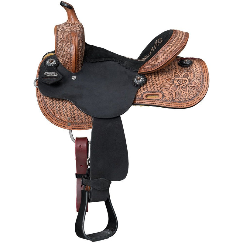 Tough1 Youth Black Lotus Barrel Saddle