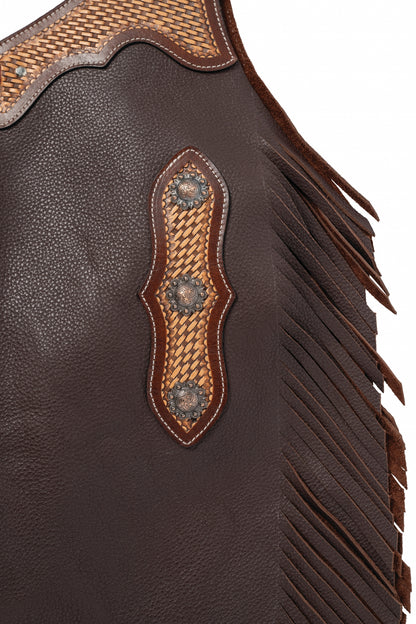 Weaver Kids Leather Basketweave Cowboy Chinks