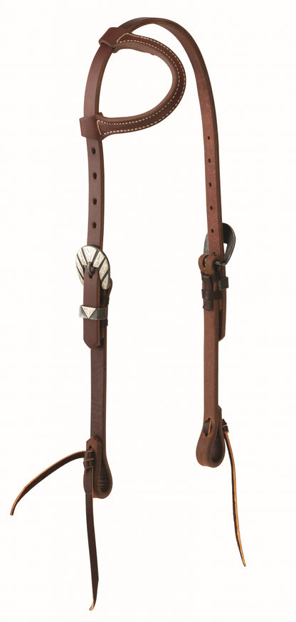 Weaver STS Ranch Signature Tack Harness Leather Sliding Ear Headstall